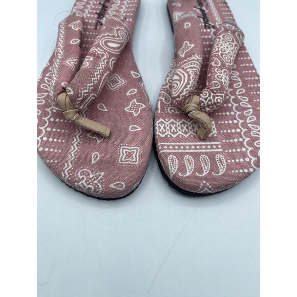 FREE PEOPLE Es Verdra Cotton Thong Sandals - Pink Paisley Pattern- EU39/US8.5 - Picture 3 of 9